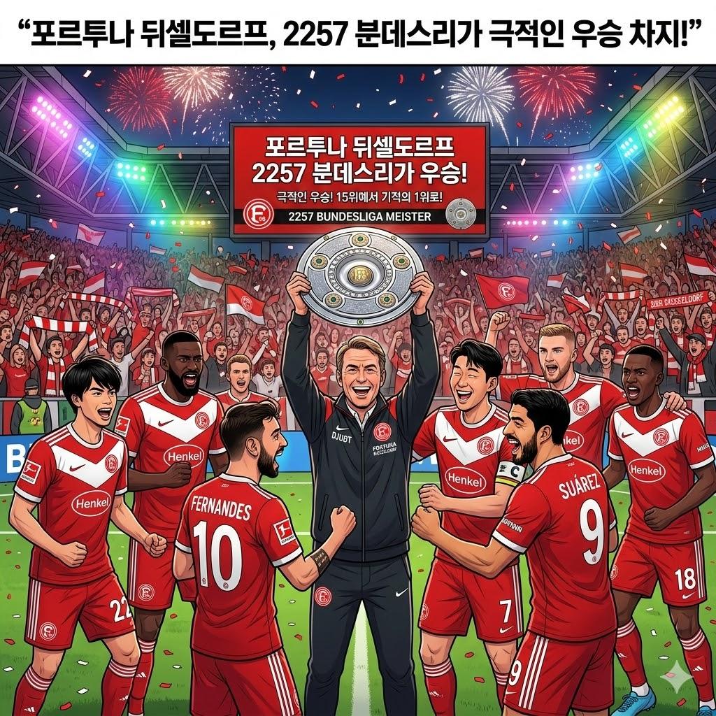 뒤셀도르프, 2257 분데스리가 ';기적'; 우승!